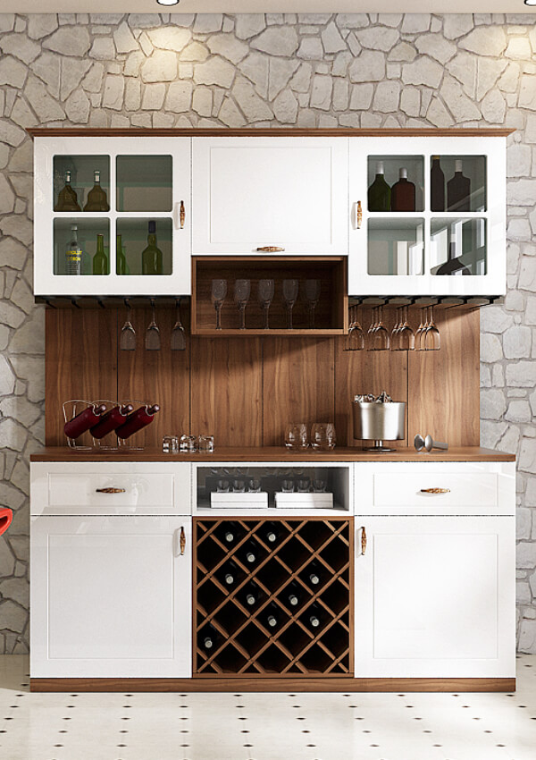 Crockery cum discount bar unit
